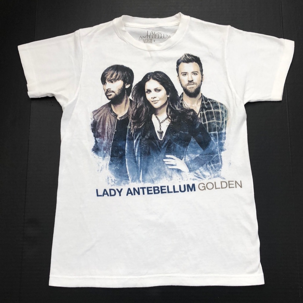 Lady Antebellum Golden Tour Band T-Shirt White Size small